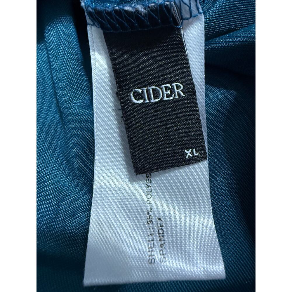 Cider Velvet Corset Bodysuit Jewel Tone Teal Blue XL Clasp Front Regency Lux - Picture 7 of 9